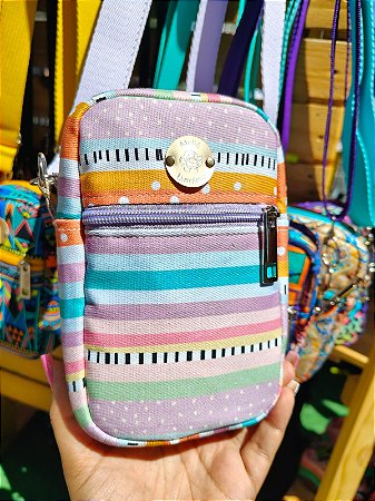 Bolsa Amora - Listras divertidas com lilás