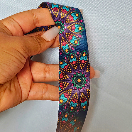 Alça Avulsa - Mandala azul marinho