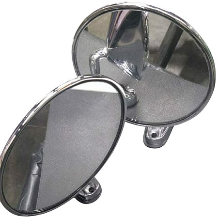 Par Retrovisor Espelho Fiat 147 Alumínio Cromado -  COD: 462