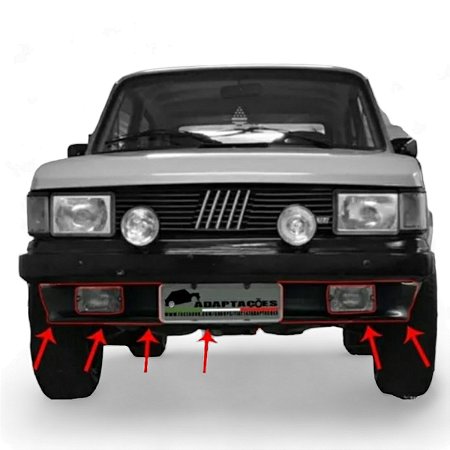 Spoiler Dianteiro Saia Fibra Fiat 147 Rallye Racing Top Gls City Europa Spazio