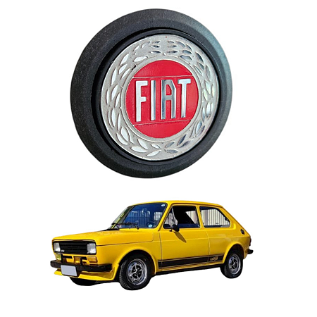 Botão Da Buzina C/ Logo Da Fiat De Inox Em Relevo FIAT 147