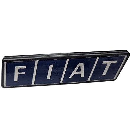 Emblema FIAT Porta-Malas Azul Moldura Preta IMPRESSO (1858)