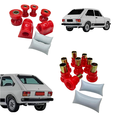KIT Buchas Batentes Dianteira M10 e Traseira PU Fiat 147