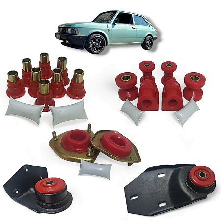 KIT Suspensão Diant M10/Tras + Coxim Motor/Câmbio PU FIAT147