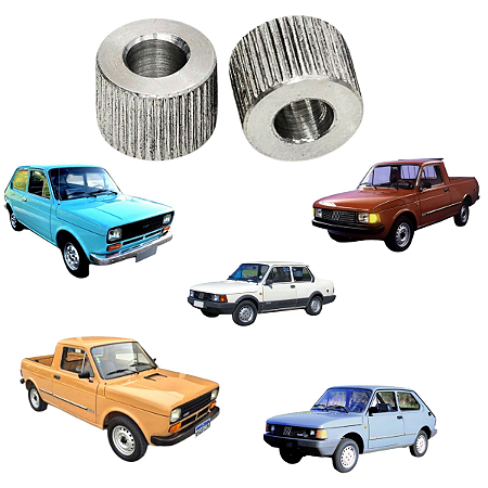 Par Buchas Estriadas Da Ponta Do Para-brisas Fiat 147