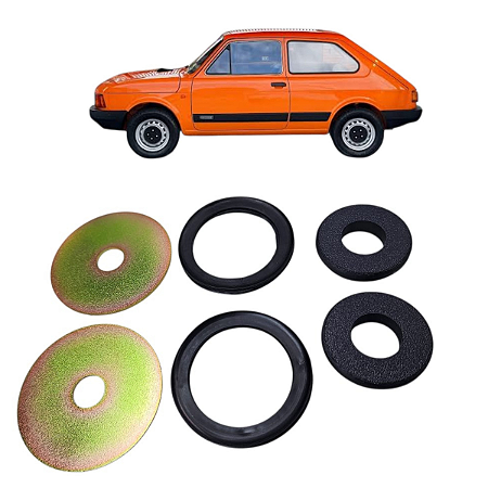 KIT 6 Arruelas Reparo Coxim Amortecedor Dianteiro Fiat 147