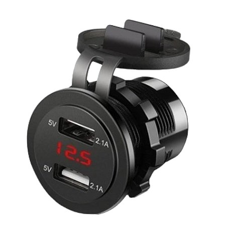 Tomada Universal USB Duplo 5v /2.1a Para Carro