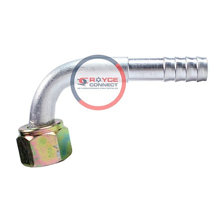 Conexão Oring 90 Fêmea 08MM Alimínio S/Clip Univ Caminhão  PGR 2008> (675 450210)