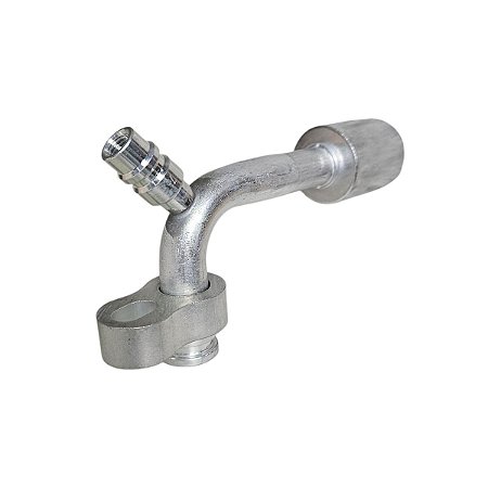 Conexão Block Fitting 90º 10mm Alumínio C/ Engate R134a Compressor (450312)