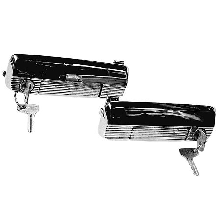 Par Maçaneta  Cromado Original c/ Chave Fiat 147 LD / LE