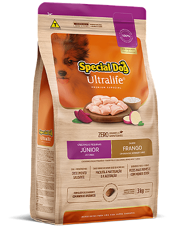Ração Special Dog Ultralife Junior Raças Pequenas Sabor Frango 15kg