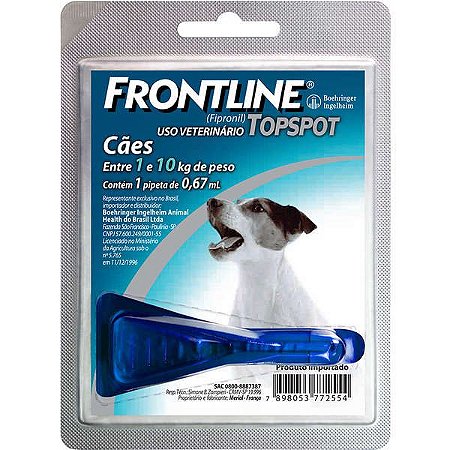 Antipulgas e Carrapatos Frontline Topspot para Cães de 1 a 10kg