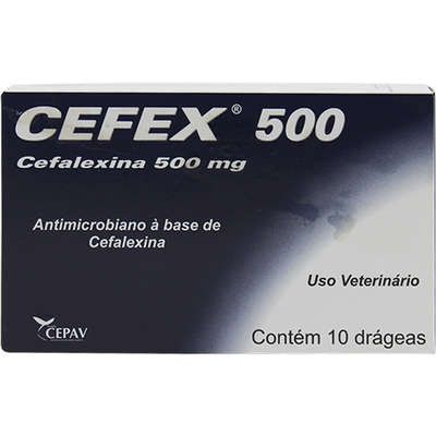 Antibiotico Cefex Castel 10 Drageas 500mg