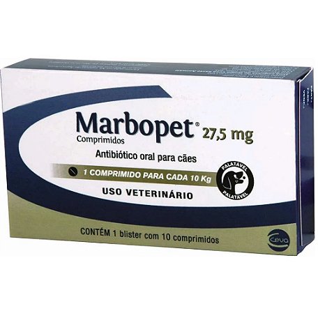 Antibiotico Ceva Marbopet 27,5mg 10 Comp.