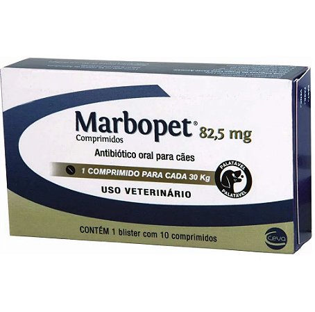 Antibiotico Ceva Marbopet 10 Comp. 82,5mg