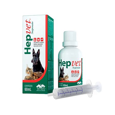 Suplemento Vetnil Hepvet Suspensão 60Ml