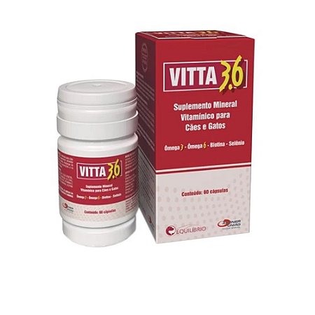 Suplemento Agener Vitta 3.6 Cães e Gatos C/ 60 Capsulas