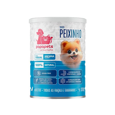 Ração Umida Papapets Sabor Peixinho Lata 300g