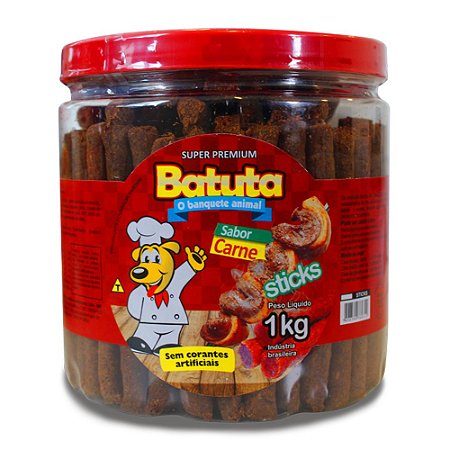 Petisco Batuta Sticks Sabor Carne 1kg