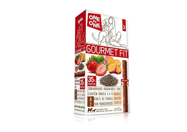 Petisco Stick Fit Sabor Morango, Batata Doce e Chia 50g
