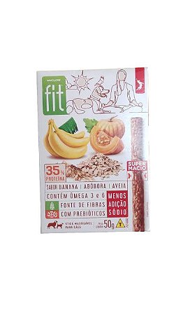 Petisco Stick Fit Sabor Banana, Abóbora e Aveia 50g