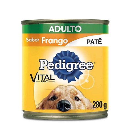 Ração Úmida Pedigree Lata Cães Adultos Patê Sabor Frango 280g