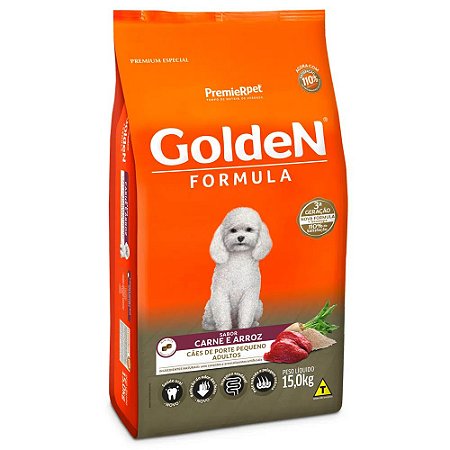 Ração Golden Formula Cães Adultos Raças Pequenas Carne e Arroz
