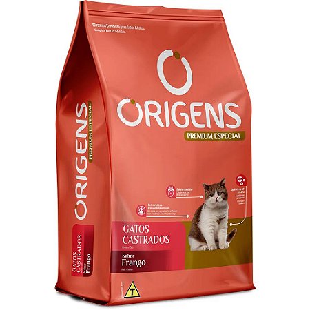 Ração Origens Gatos Castrados Sabor Frango