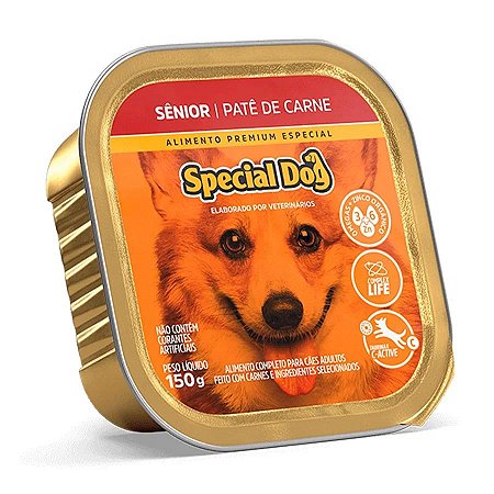 Ração Úmida Special Dog Cães Sênior Sabor Carne Pate 150g