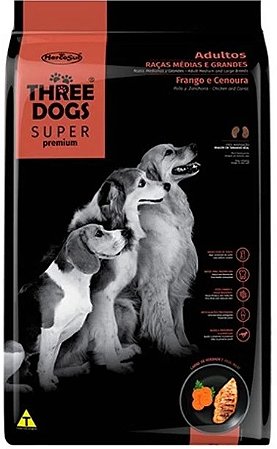 Ração Three Dogs Original Cães Senior Médios e Grandes 15kg