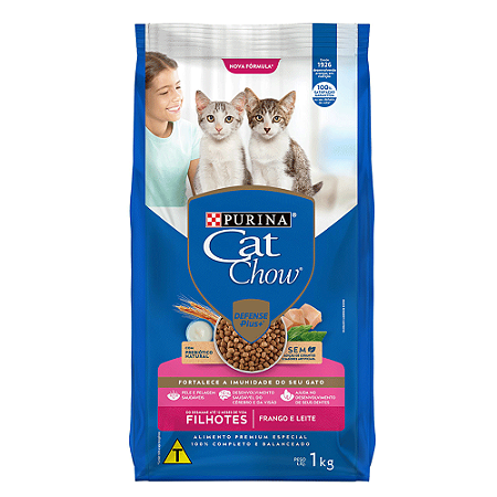 Ração Cat Chow Gatos Filhotes Sabor Frango e Leite