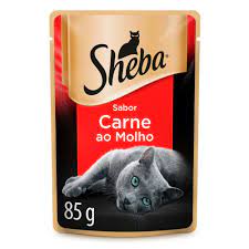 Ração Úmida Sache Sheba Gatos Adultos Carne ao Molho 85g