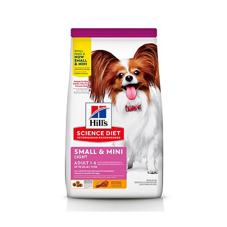 Ração Hills Science Diet Cães Adultos Light Pequenos e Minis 2,04kg
