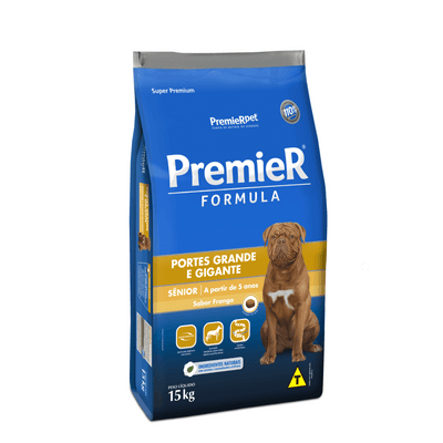 Ração Premier Formula Cães Senior Raças Grande e Gigante Frango 15 kg