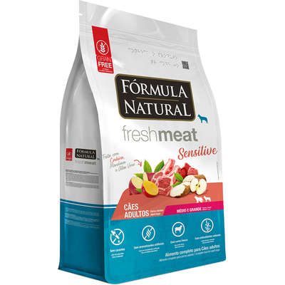 Ração Fórmula Natural Fresh meat Sensitive para Cães Adultos de Médio e Grande Porte 12kg