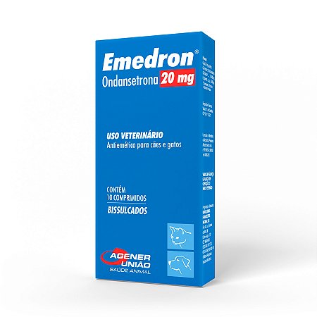 Emedron 20mg Antiemético para Cães e Gatos 10 comprimidos