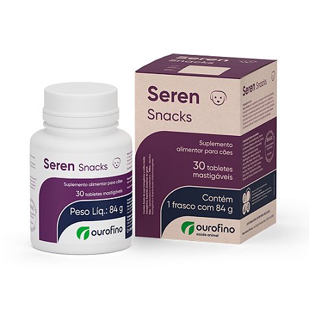 Suplemento Alimentar Seren Snacks Ourofino 30 tabletes