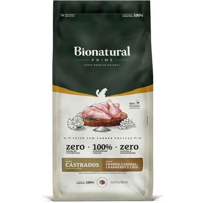 Ração Bionatural Prime Gatos Castrados Sabor Frango
