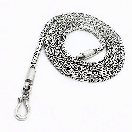 Corrente Prata Bali 925 Borobudur 2,7mm - Ponto Peruano
