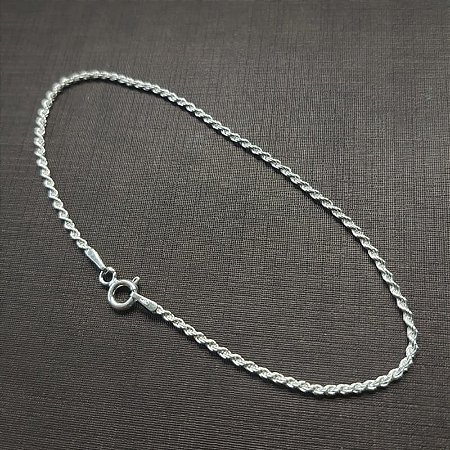 Pulseira de Prata 925 1,5mm ponto baiano 18,5cm