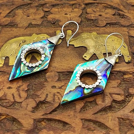 Brinco de Prata Bali 925 - Abalone - lançamento