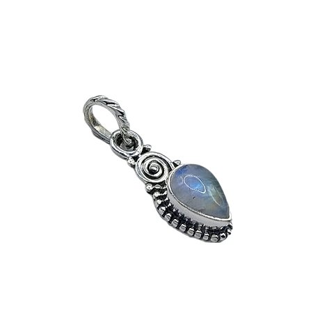 Pingente prata 925 - Pedra da Lua - Gota