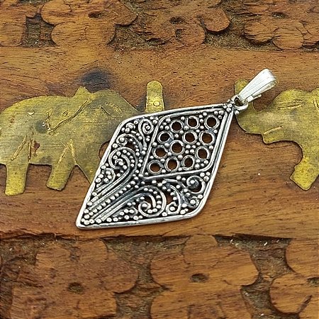 Pingente Charms  Prata 925 - Bali - Filigrana 100% Artesanal
