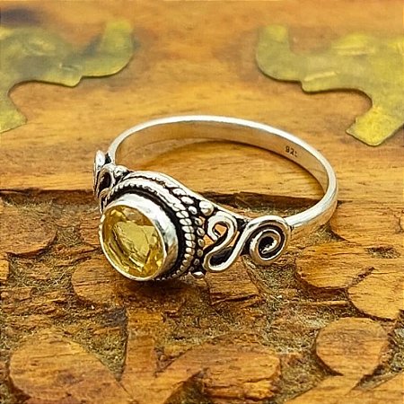 Anel life Prata de Bali 925 Citrino - Lançamento