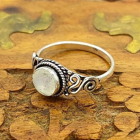 Anel life Prata de Bali 925 Pedra da Lua