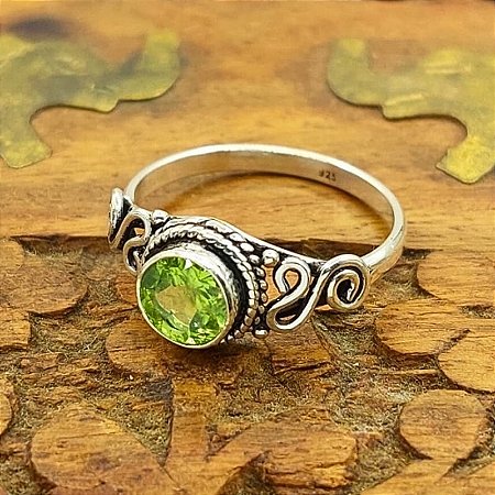 Anel life Prata de Bali 925 Peridoto - Lançamento