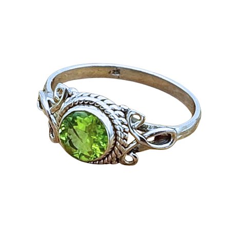 Anel Boho Prata 925 Peridoto - Lançamento
