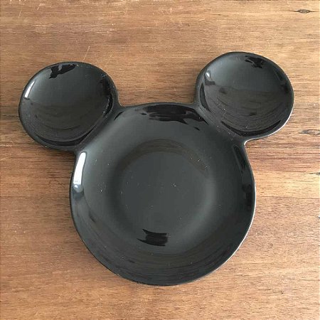 Prato de Sobremesa Mickey - Cores Branco/Vermelho/Preto/Amarelo