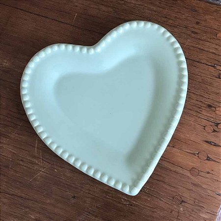 Prato de Coração Tamanho Sobremesa - Cores Variadas