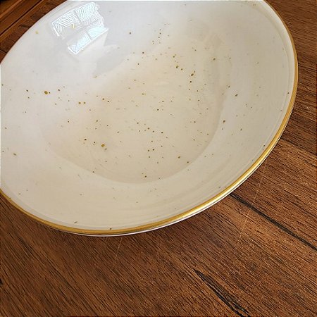 Bowl - Branco granilite dourado